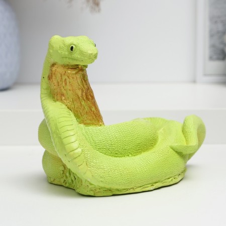 Figure "Snake on the branch" Saladovaya, 16x20cm-2
