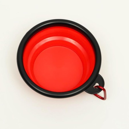 Silicone bowl, folding, 250 ml, 11 cm, red-1