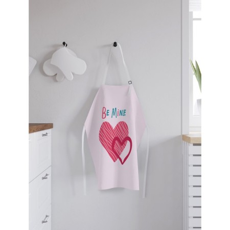 Apron of a kitchen with a photo print “Be mine”, adjustable, size OS-1