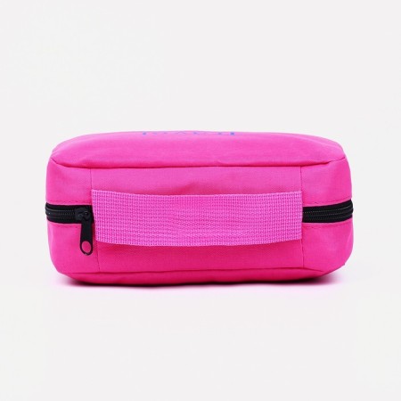 Road cosmetic bag, lightning department, hook, raspberry color-1