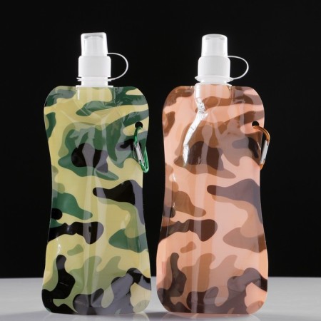 Water flask, 400 ml, "camouflage", 26 x 12 cm, mix
