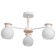 Paula chandelier 3x60W E27 white, tree 58x58x30cm