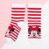 Socks for the girl "Minnie Mouse" strip, Disney, 18-20 cm, white/red color
