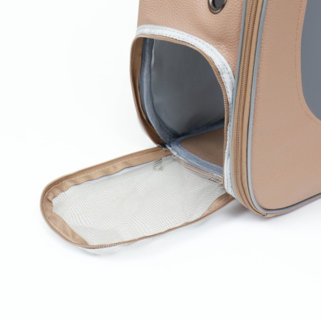 Backpack for carrying "cat", transparent, 32 x 21 x 35 cm, beige-10