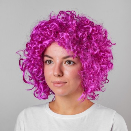 Carnival wig "volumetric", purple color, 120 g