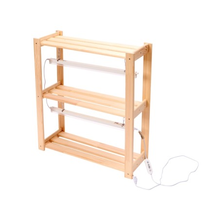 Wooden rack for seedlings with phytoswithers and timer 73x65x24 cm-3