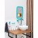 Optima bathroom set, turquoise color