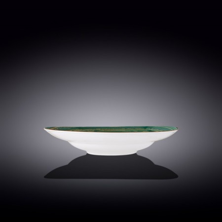 Deep plate Wilmax England Spiral, D = 25.5 cm, 350 ml, green color-1