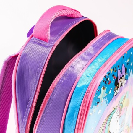 School backpack, 39 cm x 30 cm x 14 cm "mouse", Minnie and unicorn-2