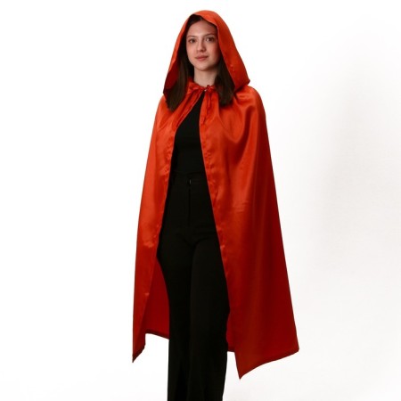 Carnival cloak adult, atlas, terracotta color