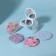 Folding mirror "flowers", D 7.5 cm, with an increase, MIX drawing