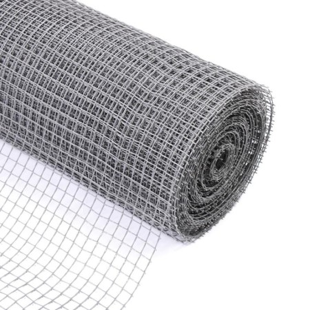 Garden grid, 1 × 20 m, rhombus cell 15 × 15 mm, plastic, gray, Greengo-5