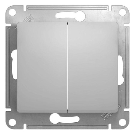 SCHE GSL000365 Glossa passage switch, 2 keys, joint venture, 10a, ip20, aluminum color