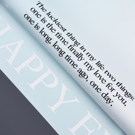 Film for flowers is matte, "Happiness every day", 58x58cm, blue-1