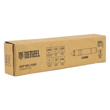 Denzel DWS-4-150, screw, 1300 W, pressure 155 m, 33 l/min, cable 30 m-5