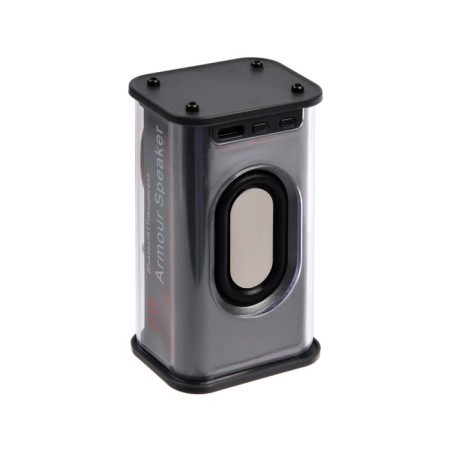Portable column K07, 5 watts, transparent, 500 mAh, backlight, black-3
