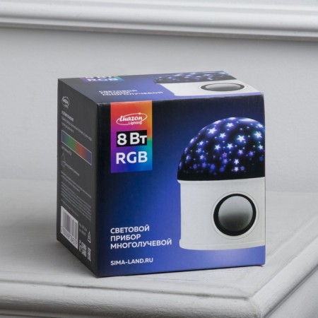 Light device "Star Sky" 12 cm, speaker, removable hemisphere, glow RGB, 220 V-8