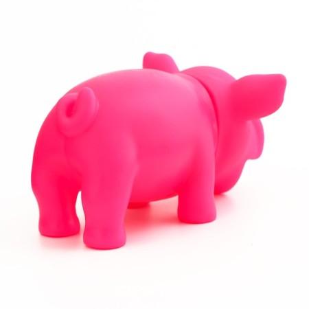 A grunting toy "cheerful pig" for dogs, 15 cm, pink-1
