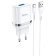 Network charger Hoco N1, 1 USB, 2.4 A, Type-C-USB cable, 1 m, white
