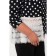 Female blouse, size 52, black color, white