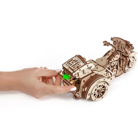 A prefabricated EWA wooden model “Motorcycle. Trike "-7