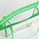 Lightning cosmetic bag, green/transparent color
