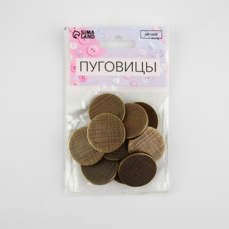 A set of buttons on the leg, d = 25 mm, 10 pcs, bronze color-3