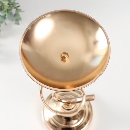 Summary metal per 1 candle d = 15 cm "Faustin" gold 15x15x40 cm-4