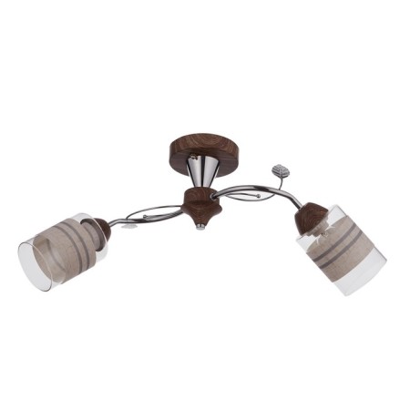 Chandelier 10066/2 2 xe27, 40W brown+chrome 56x20x21 cm-1