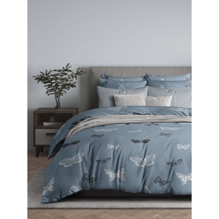 Black Black and White Butterflies Bed Lowwind, size 200x214 cm, 215x220 cm, 70x70 cm - 2 pcs