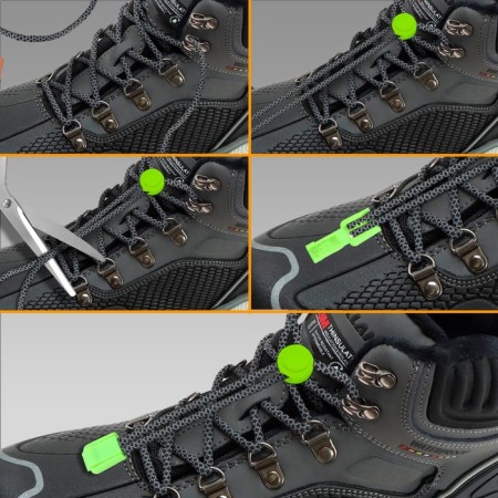 Set for laces, d = 5 mm, latch and tip, 2 pairs, light color-5
