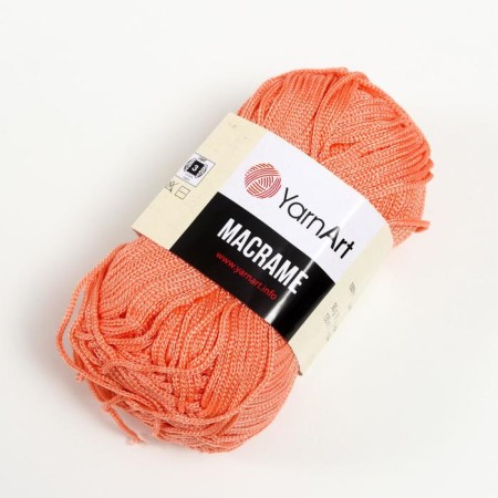 Yarn "Macrame Macrama" 100% polyester 130m/90g (160 St. Coral)-1