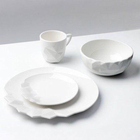 Ceramic Iceberg ceramic plate, white, 27 cm, white color-8