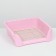 Tuel for dogs with high sides and a removable mesh 38x36x12 cm, pink