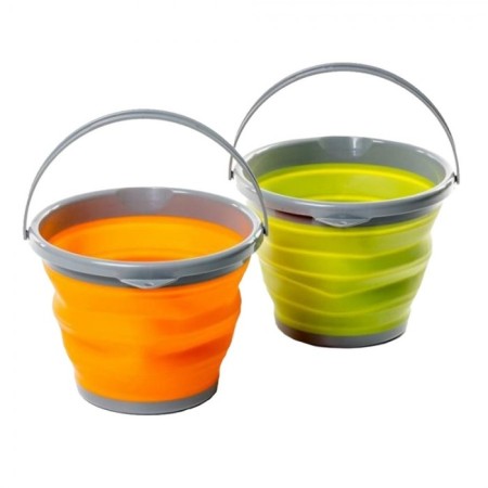 Folding bucket TRAMP TRC-091, silicone, olive, 10l-2