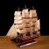 Souvenir medium -sized "three -year -old" ship, beige sails, 49 x 42 x 8 cm