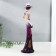 Polystone souvenir "Lady in a lilac-violet dress, in a hat, with a clutch" 9.5x9x32 cm