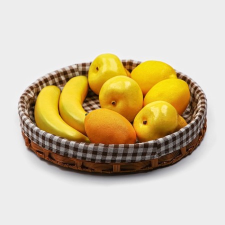 Basket for fruits and bread Daulas "Home Coos", D = 30.5 cm, chocolate color