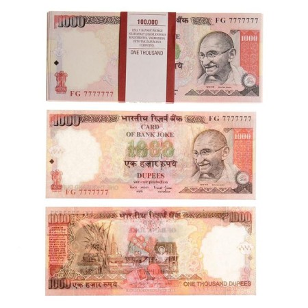 A pack of bills 1000 Indian rupees