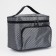 Cosmetic bag with a zipper, with a mirror, black/gray color
