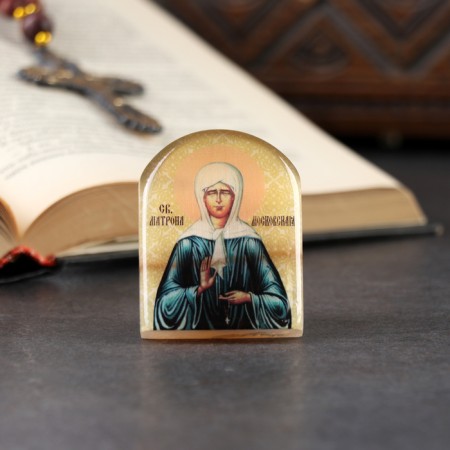 Icon "Matrona Moscow", Selenite