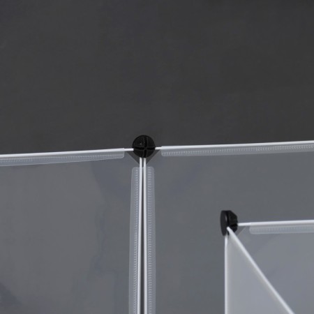 The aviary 24 sections are plastic, (link 50 x 70 cm), white-2
