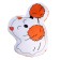 Soft toy "Ghost" with horns, white color
