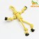 Cable toy "man", up to 30 cm, 65 g, yellow/white