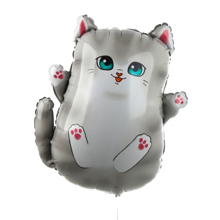 Foil ball 28 "Gray cat", set of 3 pcs.-1