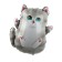 Foil ball 28 "Gray cat", set of 3 pcs.