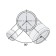 Cross Two -Spear Sinikon 512035.r, D = 110 x 110 x 50 mm, 87 °, right