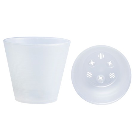 Plastic pot Live-In-Green with the “cone” tab, D = 14.5 cm, 1.3 l, the color is transparent-1
