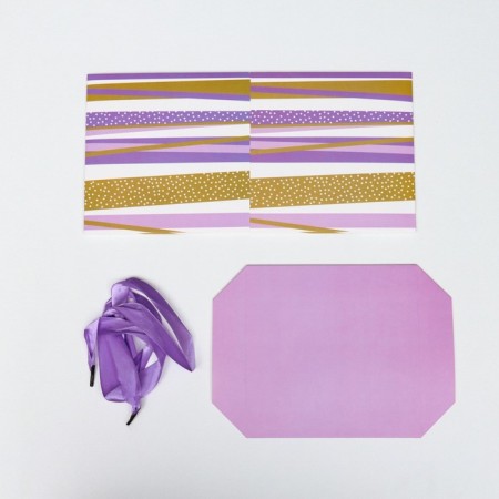 Self -assembly box "lines" lilac 15x15x15 cm-3