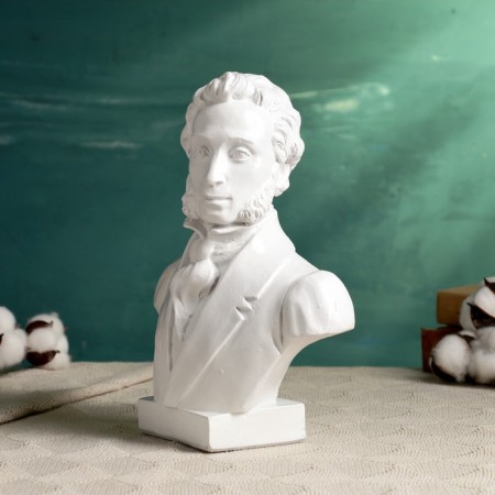 Bust Pushkin A.S., White 21x25cm-1